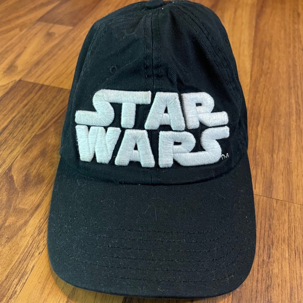 Star Wars Baseball Cap Mens OSFM Black Cotton Embroidered Logo Adjustable Hat